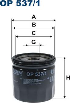 Filtron OP537/1 - Маслен филтър parts5.com