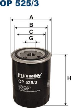 Filtron OP525/3 - Yağ filtresi parts5.com