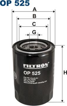 Filtron OP525 - Olajszűrő parts5.com