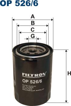 Filtron OP526/6 - Filtro de aceite parts5.com