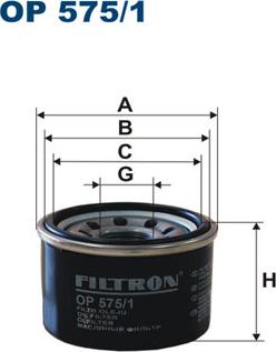 Filtron OP575/1 - Filtre à huile parts5.com