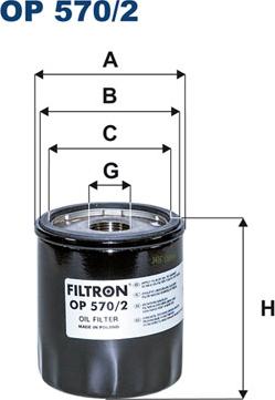 Filtron OP570/2 - Oil Filter parts5.com