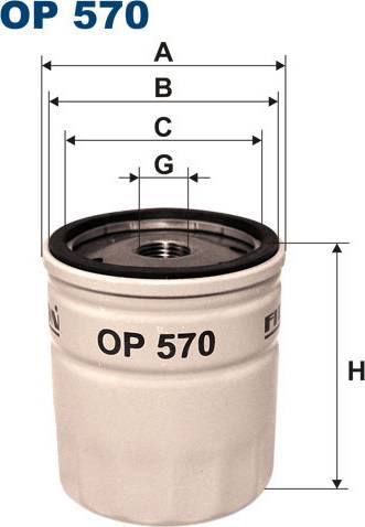 Filtron OP 570T - Filter za ulje parts5.com