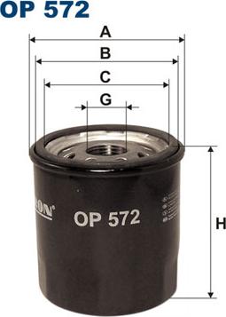 Filtron OP572 - Filter za ulje parts5.com