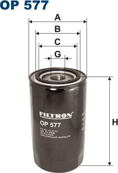 Filtron OP577 - Oil Filter parts5.com