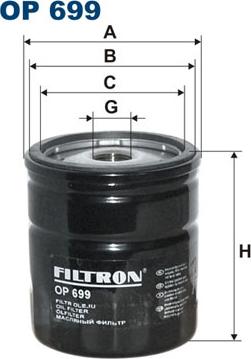 Filtron OP699 - Oil Filter parts5.com