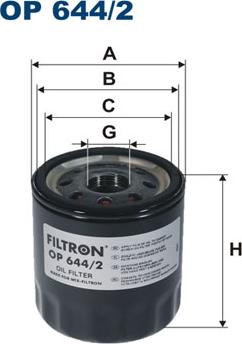 Filtron OP644/2 - Oljni filter parts5.com