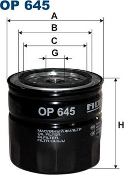 Filtron OP645 - Filter za ulje parts5.com