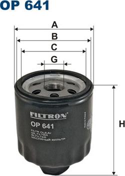 Filtron OP641 - Olajszűrő parts5.com