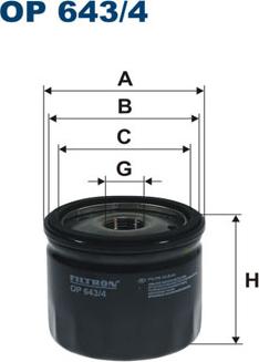 Filtron OP643/4 - Filtr oleju parts5.com