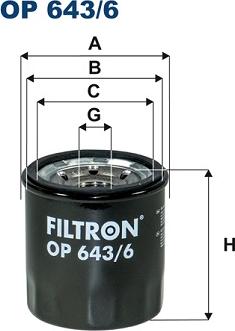 Filtron OP643/6 - Filtro de aceite parts5.com