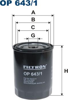 Filtron OP643/1 - Маслен филтър parts5.com