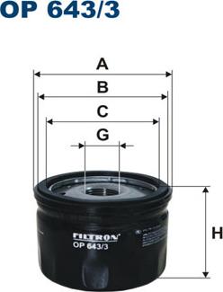 Filtron OP643/3 - Маслен филтър parts5.com