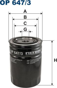 Filtron OP647/3 - Filtro de aceite parts5.com