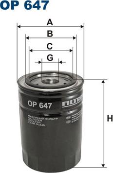 Filtron OP647 - Маслен филтър parts5.com