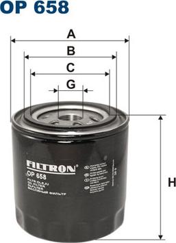 Filtron OP658 - Oljni filter parts5.com