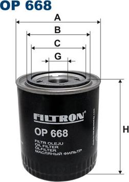 Filtron OP668 - Hüdraulikafilter,automaatkäigukast parts5.com