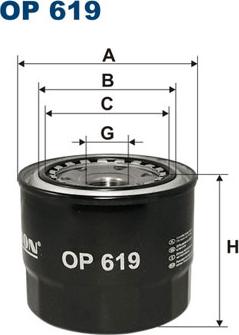 Filtron OP619 - Oljni filter parts5.com