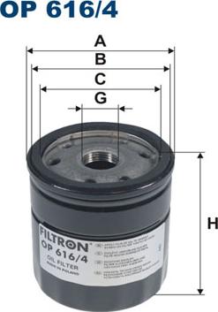 Filtron OP616/4 - Filtar za ulje parts5.com