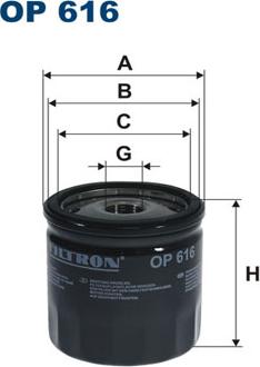 Filtron OP616 - Oil Filter parts5.com