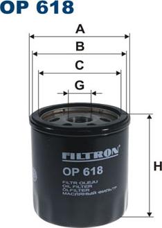 Filtron OP618 - Маслен филтър parts5.com