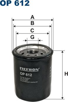 Filtron OP612 - Olajszűrő parts5.com