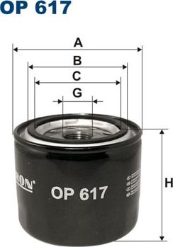 Filtron OP617 - Öljynsuodatin parts5.com