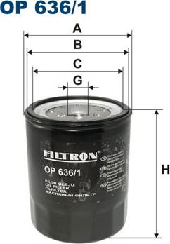 Filtron OP636/1 - Filtro de aceite parts5.com