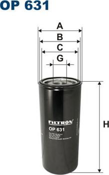 Filtron OP631 - Oil Filter parts5.com