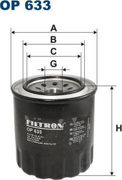 Filtron OP633 - Oljni filter parts5.com