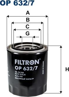 Filtron OP632/7 - Olajszűrő parts5.com