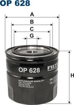 Filtron OP628 - Oljni filter parts5.com