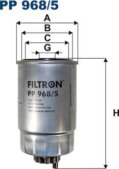 Filtron PP968/5 - Filtro combustible parts5.com