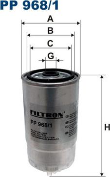 Filtron PP968/1 - Filtro combustible parts5.com