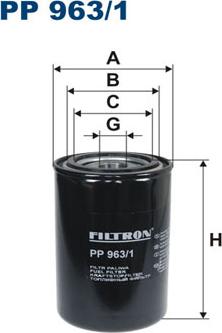 Filtron PP963/1 - Filtro combustible parts5.com