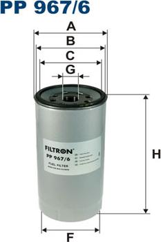 Filtron PP967/6 - Filtro combustible parts5.com