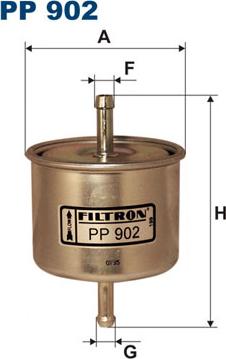 Filtron PP902 - Filtro combustible parts5.com