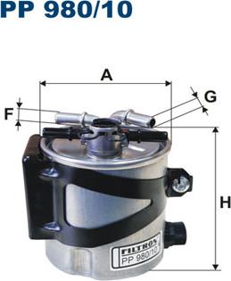 Filtron PP980/10 - Топливный фильтр parts5.com