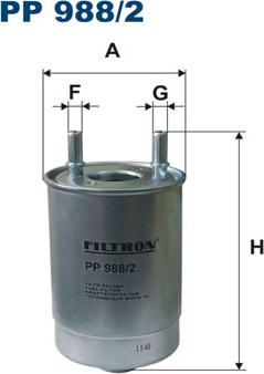 Filtron PP988/2 - Yakıt filtresi parts5.com