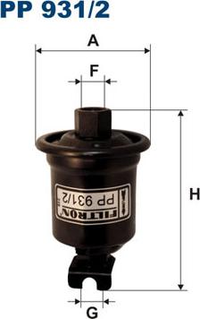 Filtron PP931/2 - Yakıt filtresi parts5.com