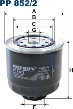 Filtron PP852/2 - Yakıt filtresi parts5.com