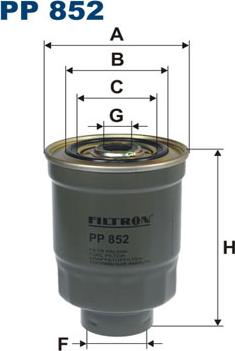 Filtron PP852 - Filtro combustible parts5.com