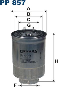 Filtron PP857 - Filtro combustible parts5.com
