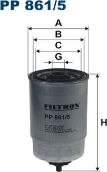 Filtron PP861/5 - Polttoainesuodatin parts5.com