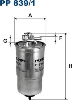 Filtron PP839/1 - Φίλτρο καυσίμου parts5.com