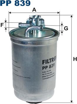 Filtron PP839 - Kütusefilter parts5.com