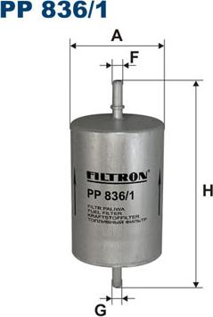 Filtron PP836/1 - Filtru combustibil parts5.com