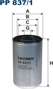 Filtron PP837/1 - Filter goriva parts5.com