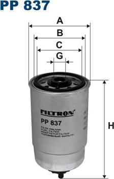 Filtron PP837 - Kütusefilter parts5.com