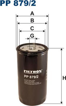 Filtron PP879/2 - Filtro combustible parts5.com